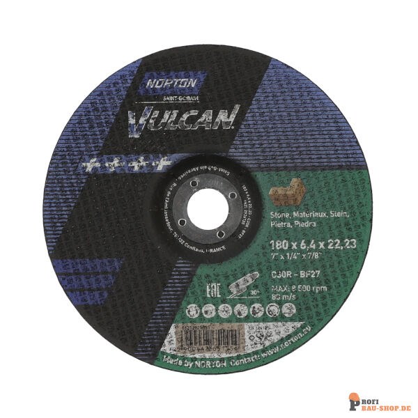 nortonschleifmittel/NORTON_schleifmittel_66252925535 Norton VULCAN  Portable grinding wheels 180x6.4x22.2mm 30 GRIT_122579